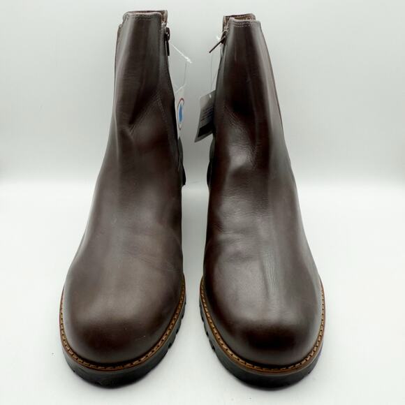 David Tate Womens Santorini Chelsea Boot US 13 XW EU 44 Brown Calfskin WP NIB - Picture 7 of 13